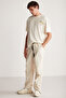 Phillip Men's Oversize Fit 100% Cotton Thick Textured Printed Vanilla T-shirt - 5