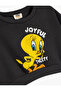 Crop Sweatshirt Tweety Printed Licensed Rose Gold Long Sleeve - 3