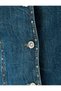 V-Neck Jeweled Buttoned Sleeveless Slim Fit Denim Vest - 6