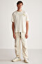 Phillip Men's Oversize Fit 100% Cotton Thick Textured Printed Vanilla T-shirt - 6
