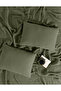 4 Layer Muslin Double Bed Cover Set-230X250 Cm, Summer Pique & Pillow Case (3 Pieces)-Khaki - 6