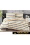 Mer-Tim Cotton Ranforce Small Size Yellow-Grey Zigzag 135X200 Duvet Cover Set (Sheet Not Included) - 2