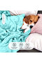 Double-Flannel Micro-Fleece Throw Blanket, 200 x 220 cm, Aqua - 6