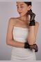 White Tulle Ruffled Simple Model Party Gloves Bridal Accessory – Party Gloves, Stylish Design – Party