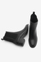İnare Black Women's Chelsea Boots - Double Elastic Casual Heels - 7