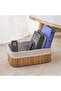 Multi-Purpose Rectangular Storage Box with 3 Natural Bamboo Baskets Lining - 5