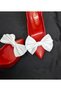 Deene Satin Handmade Shoe Clip White