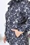 Water Resistant Coat, Bonded Trench Coat, Seasonal, Printed, Patterned, Rain Coat, Lined, Navy Blue - 5