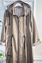 Rüya Detachable Hooded Striped Mid-Length Trench Coat - Beige - 5