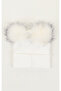 White Double Pompom Children's Beret - 2