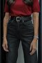 Wide Leg Jeans with Smoked Leg Detail - 5