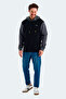 Viola Men's Hooded Pocket Black / Gray Sweatshirt - 7