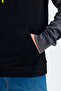 Viola Men's Hooded Pocket Black / Gray Sweatshirt - 6