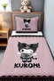 Pink Hearts and Kuromi Patterned Single Baby Kids Pique Set - 2