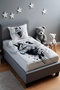 Black and White Eagle Pattern Bedspread and Pillowcase - 2