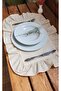 Natural Linen Ruffled 2-Piece Vintage American Service Set Beige 40X50
