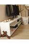 HomeCanvas Kipp TV Stand Made In Turkey Modern Living Room TV Unit - White and Walnut - 6