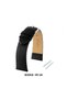 R4157 Genuine Leather Strap - Black - 19mm Compatible - Patterned and Stylish Design - Unisex - 2