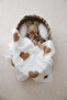 Teddy-Four Layer Muslin Heart Blanket