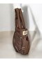 Women's Brown Speciale Quadrato Puffer Bag Shoulder Bag - 2