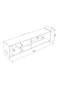 HomeCanvas Kipp TV Stand Made In Turkey Modern Living Room TV Unit - White and Walnut - 7