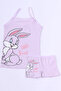 Girl's Rabbit Printed Rope Suspender Shorts Set Set of 6 - 3