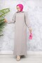 Basic Hijab Dress - Gray 2333 - 4