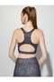 Leopard Sports Bra Sleeveless Back Window Detailed Non-Cupped Soft Touch - 4