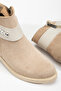 Women's Leather Suede Thermo Sole Patterned Buckle Zippered Short Heeled Boots - 4