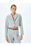 Kruvaze Crop Blazer Ceket - 3