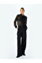 Long Sleeve Scarf Neck Sheer Chiffon Blouse