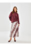 Lcwk Women's Elastic Waist Patterned Pleated Skirt