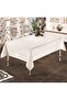 Dirt-Free Stain-Resistant Lace Patterned Tablecloth Modern Design 160X220 Cream - 4
