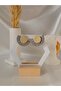 Metalic Grey - Silver Color Steel Earrings Fixed Polymer Clay Earrings with Needles - 5