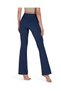 Women's Flare Leg Diving Fabric High Waist Recovery Leggings Trousers - 3