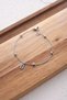 Steel Letter Ball Thin Dorica Chain Bracelet Letter Bracelet Forse Chain 1mm Minimum 17+4Cm&21Cm - 8