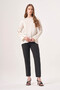 Long Ecru Blouse with Sleeve Detail