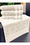 4 Pieces Velvet Luxury Jacquard Dowry 50X90 Hand and Face Towels - 2