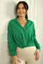 Knotted Micro Satin Shirt - 3