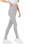 High Waist Ribbed Light Gray Leggings