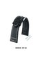 R4145W Leather Strap - Black-White - 22mm - 2