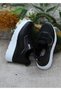 Black Zipper Lace up Stone Comfortable Soft Women's Sports Shoes - 6
