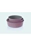 ,Midas,Round Ovenware Set of 3pcs,non stick cast Aluminum,(Round 24,26,28 CM),Pink Marble