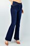 Navy Blue Flared Leg Lycra Jeans