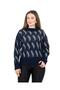 Navy Blue Crew Neck Running Sweater
