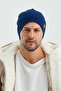 Men's Light Navy Blue Thermal 100% Cotton Soft 2 Style in 1 Beret Premium Cuts Series