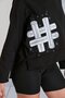 Black Printed Crew Neck Sweatshirt - Two Thread - 4