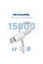 كابل USB-C إلى Lightning M/M بغطاء مطاطي بطول 2 متر - أسود - 3