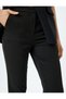High Waist Cigarette Fabric Trousers with Pockets - 5