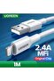 كابل شحن ومزامنة بيانات USB إلى Lightning بطول 1 متر - أبيض - 4